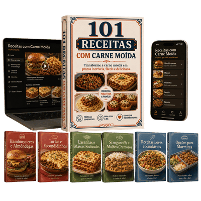 Banner do livro 101 Receitas de Carne Moída da Chef Luana